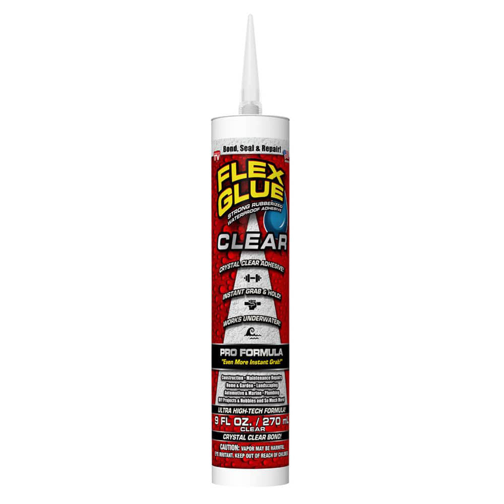 Flex Seal GFSCLRR09 Flex Glue, Clear, 9 oz, Cartridge