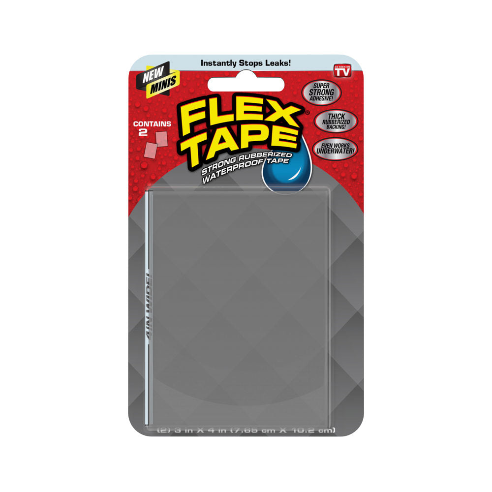 Flex Seal TFSCLRMINI Flex Tape, 4 in L, 3 in W, Clear