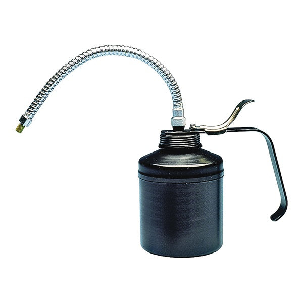 Lubrimatic 50-347 Handheld Pump Oiler, 1 qt Capacity, 6-1/4 in H, Flexible Spout, Steel, Epoxy-Coated
