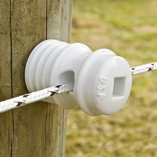 Zareba IWSD-Z Self-Drilling Insulator, Aluminum/Steel, Porcelain, White