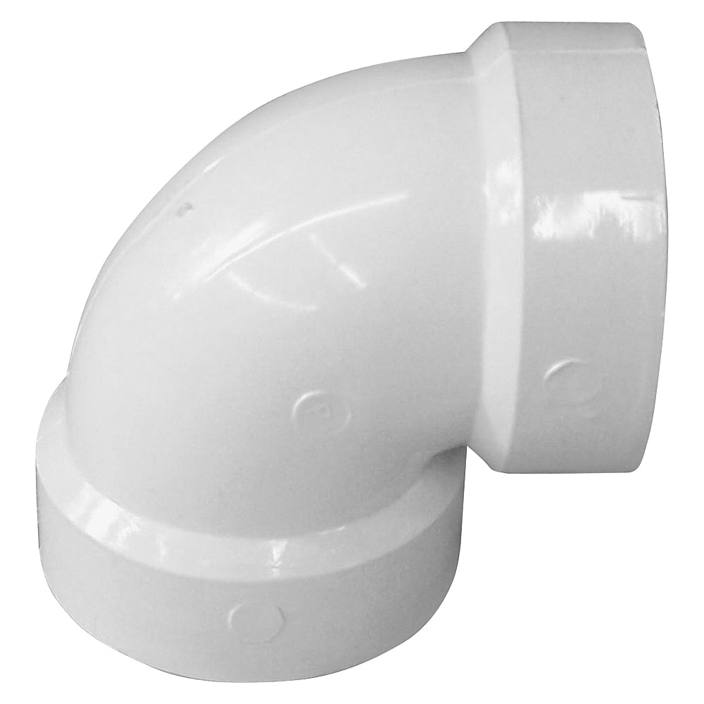 GENOVA 700 Series 70720 Drain Pipe Elbow, 2 in, Hub, 90 deg Angle, PVC, SCH 40 Schedule