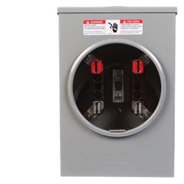 Siemens Murray SJ102AX Meter Socket, 1 -Phase, 135 A, 300 V, 4 -Jaw, Overhead, Underground Cable Entry