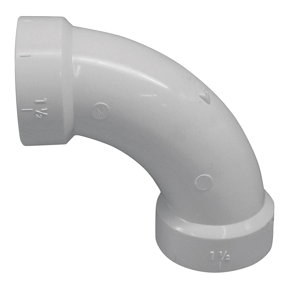 GENOVA 700 Series 73840 Drain Pipe Elbow, 4 in, Hub, 90 deg Angle, PVC, SCH 40 Schedule