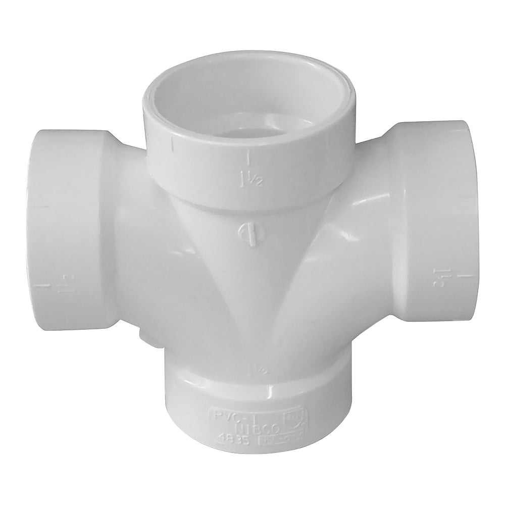 GENOVA 73520 Sanitary Pipe Tee, 2 in, Hub, PVC, SCH 40 Schedule