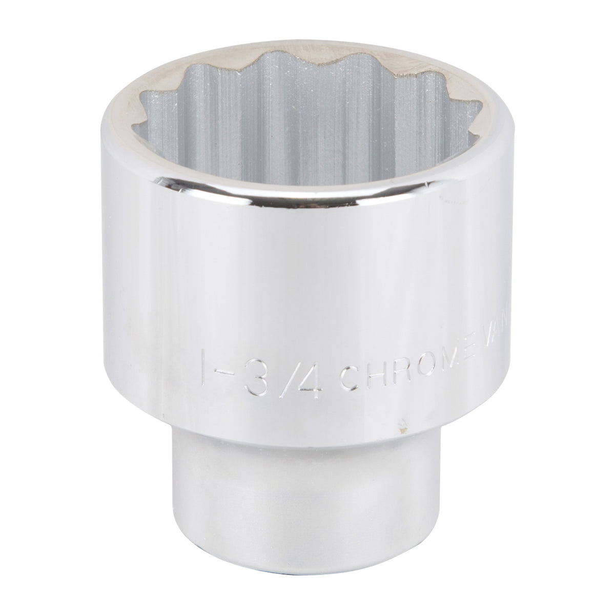 Vulcan MT-SS6056 Drive Socket, 1-3/4 in Socket, 3/4 in Drive, 12-Point, Chrome Vanadium Steel, Chrome