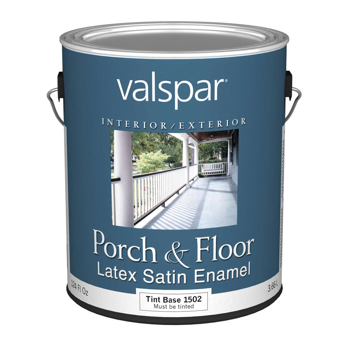 Valspar 027.0001502.007 Latex Porch and Floor Paint, Satin, Tint Base, 1 gal