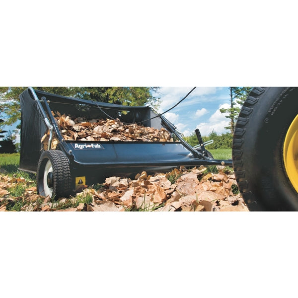 AGRI-FAB 45-0320 Lawn Sweeper, 13.2 cu-ft Hopper, 5.1:1 Brush to Wheel Ratio, 4-Brush, Clear