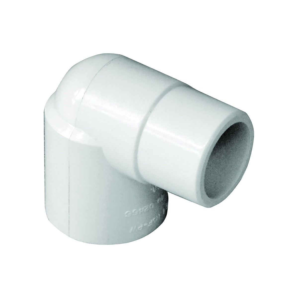 GENOVA 300 Series 32907 Street Pipe Elbow, 3/4 in, Slip x Spigot, 90 deg Angle, PVC, White, SCH 40 Schedule