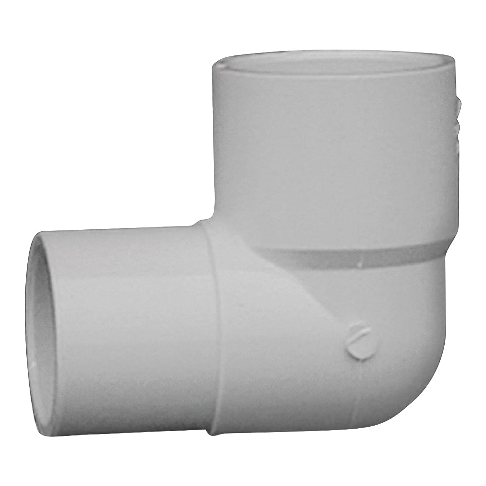GENOVA 300 Series 32910 Street Pipe Elbow, 1 in, Slip x Spigot, 90 deg Angle, PVC, White, SCH 40 Schedule