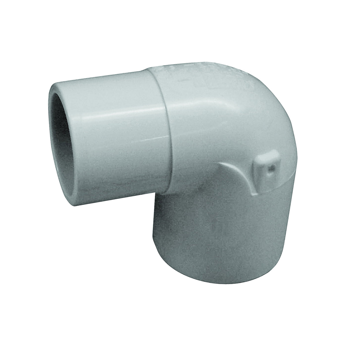 GENOVA 300 Series 32915 Street Pipe Elbow, 1-1/2 in, Slip x Spigot, 90 deg Angle, PVC, White, SCH 40 Schedule