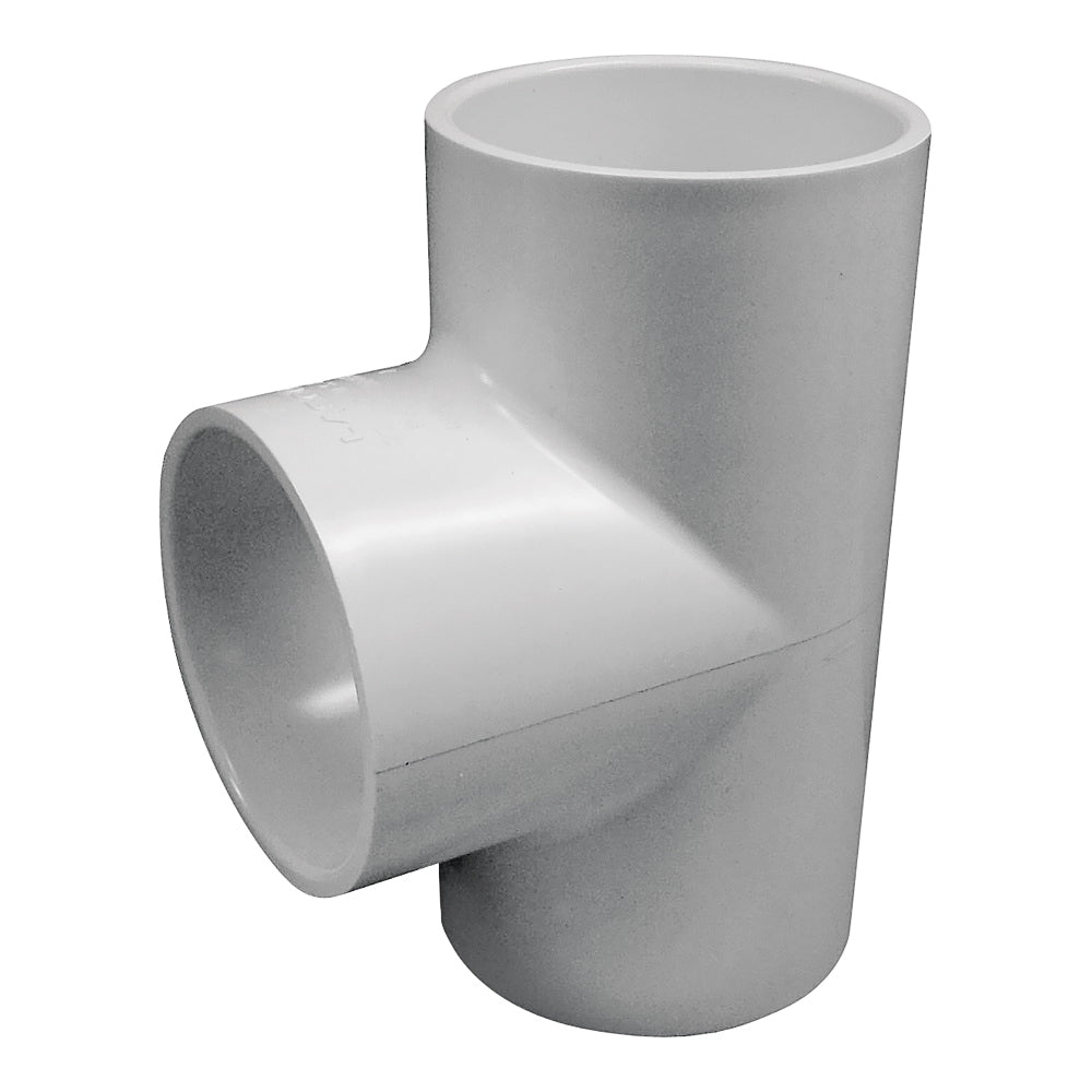 GENOVA 300 Series 31430 Pipe Tee, 3 in, Slip x Slip-Joint, PVC, White, SCH 40 Schedule