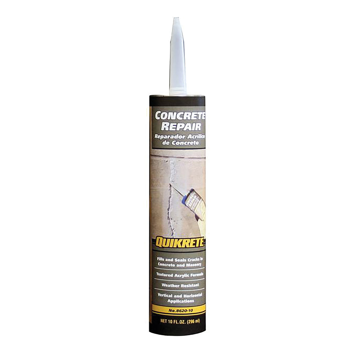 Quikrete 8620-10 Repair, Gray, 10 oz Caulking Tube