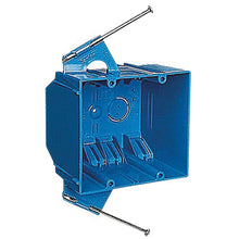 Load image into Gallery viewer, Carlon B232A-UPC Outlet Box, 2 -Gang, PVC, Blue, Captive Nail Mounting
