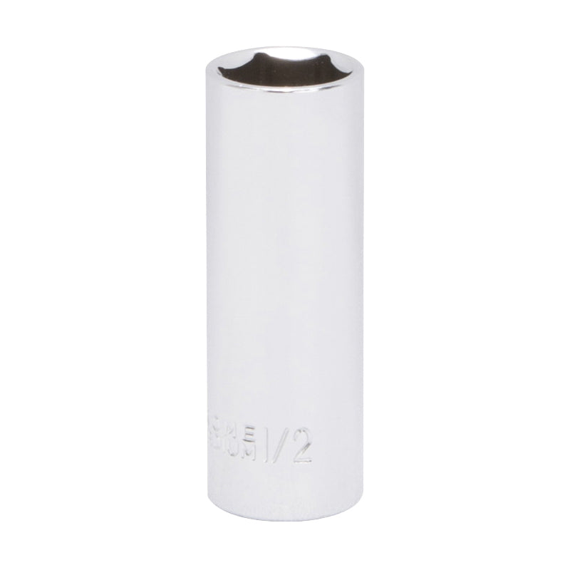 Vulcan MT6487730 Drive Socket, 1/2 in Socket, 1/4 in Drive, 6-Point, Chrome Vanadium Steel, Chrome