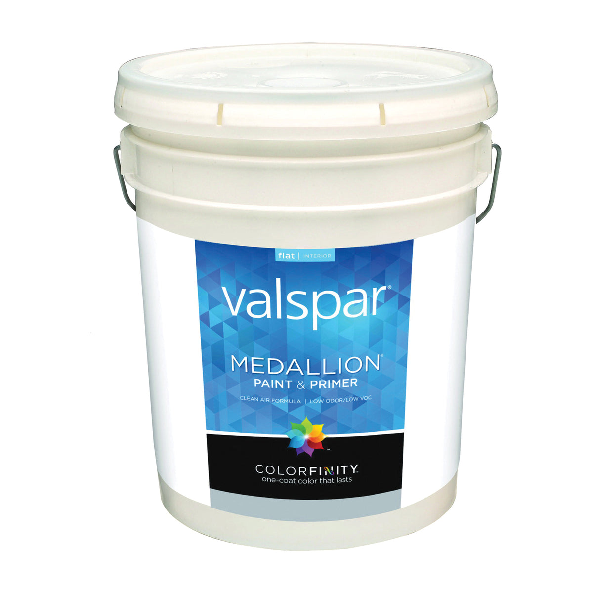 Valspar Medallion 1400 Series 027.0001402.008 Interior Paint, Flat, Tint, 5 gal, Pail, Latex Base