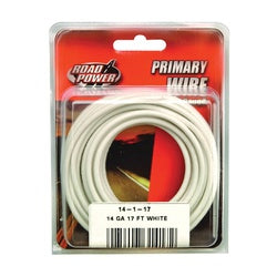 CCI 14-1-17 Primary Wire, 14 AWG Wire, White Sheath, 17 ft L