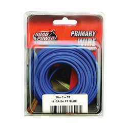 CCI 55668233 Primary Wire, 16 AWG Wire, 25/60 VAC/VDC, Copper Conductor, Blue Sheath, 24 ft L