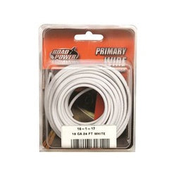 CCI 16-1-17 Primary Wire, 16 AWG Wire, White Sheath, 24 ft L