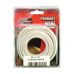 CCI 18-1-17 Primary Wire, 18 AWG Wire, White Sheath, 33 ft L