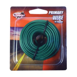 Road Power 55835033/18-1-15 Electrical Wire, 18 AWG Wire, 25/60 VAC/VDC, Copper Conductor, Green Sheath, 33 ft L