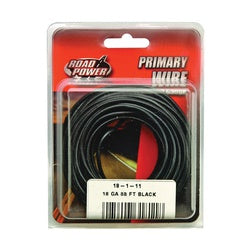 Carol 6P16BK Primary Wire, 16 AWG Wire, 1-Conductor, 60 V, Copper Conductor, Black Sheath, 24 ft L