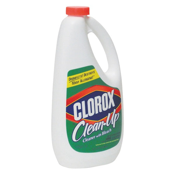 Clorox Clean-Up 01240 Cleaner with Bleach, 32 oz Bottle, Liquid, Citrus, Pale Yellow