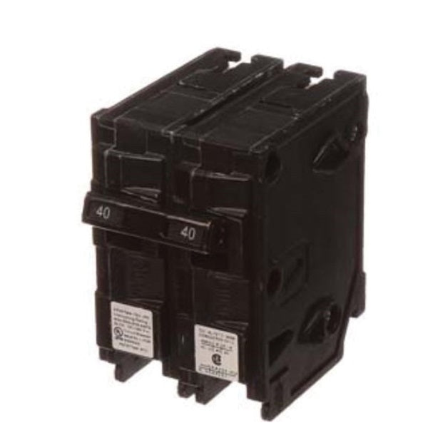 Siemens Q240 Circuit Breaker, Mini, 40 A, 2 -Pole, 120/240 V, Fixed Trip, Plug Mounting