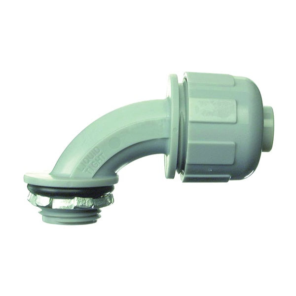 Halex 27691 Liquidtight Connector, 90 deg Angle, PVC