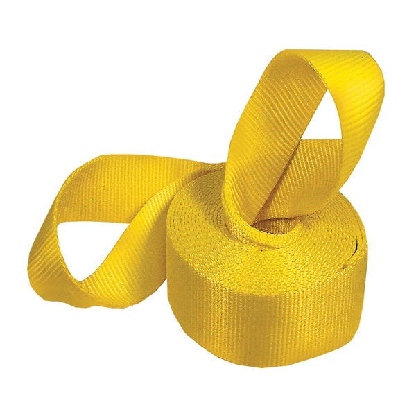 KEEPER 02922 Recovery Strap, 15,000 lb, 2 in W, 20 ft L, Hook End, Nylon, Yellow