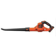 Load image into Gallery viewer, Black+Decker LSW321 Cordless Sweeper, 20 V Battery, Lithium Battery, 100 cfm Air, 25 min Run Time, Black/Orange
