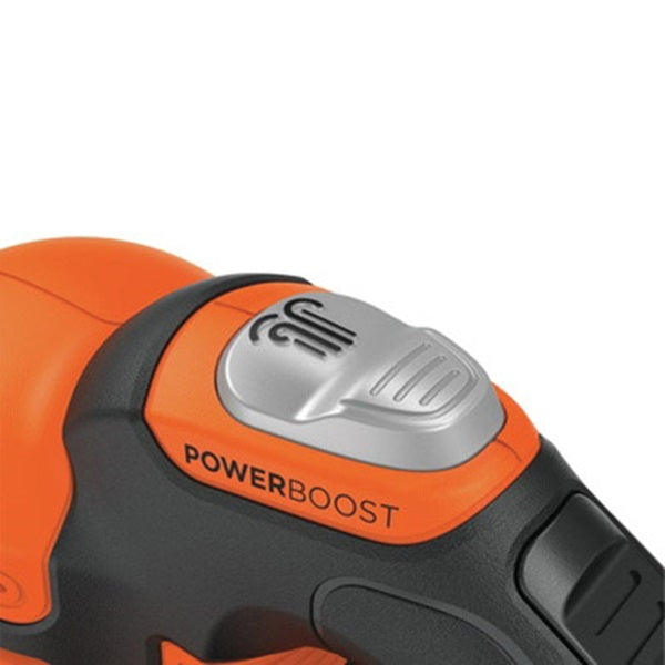 Black+Decker LSW321 Cordless Sweeper, 20 V Battery, Lithium Battery, 100 cfm Air, 25 min Run Time, Black/Orange