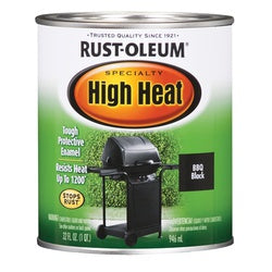 RUST-OLEUM 7778502 Enamel Paint, Satin, Black, 1 qt, Can, Application: Brush