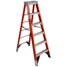 Load image into Gallery viewer, WERNER 7406 Step Ladder, 6 ft H, Type IAA Duty Rating, Aluminum/Fiberglass, 375 lb
