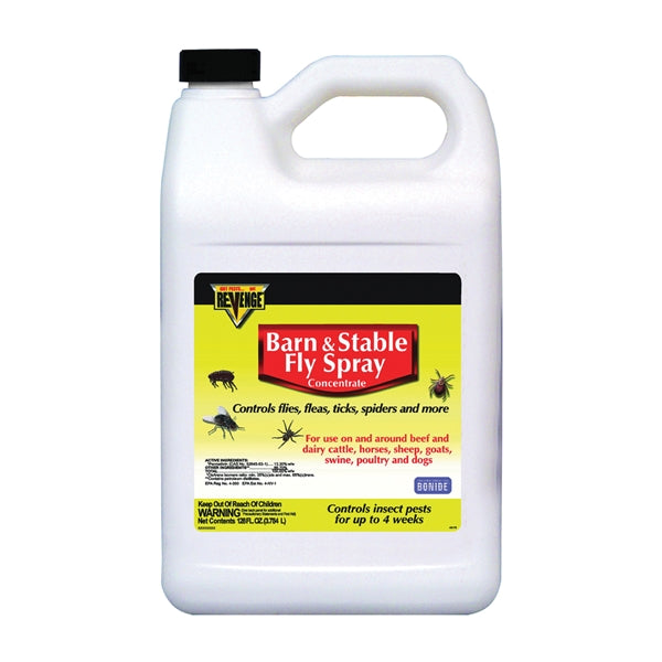 Bonide 46179 Barn and Stable Fly Spray, Liquid, Brown/Yellow, Mild Solvent, 4 gal