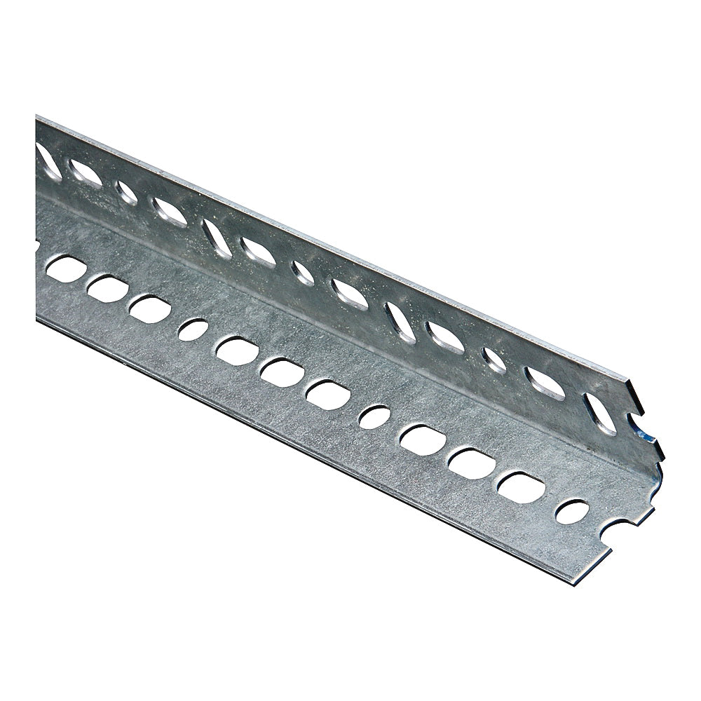 Stanley Hardware 4020BC Series N180-075 Slotted Angle Stock, 1-1/2 in L Leg, 36 in L, 14 ga Thick, Steel, Galvanized