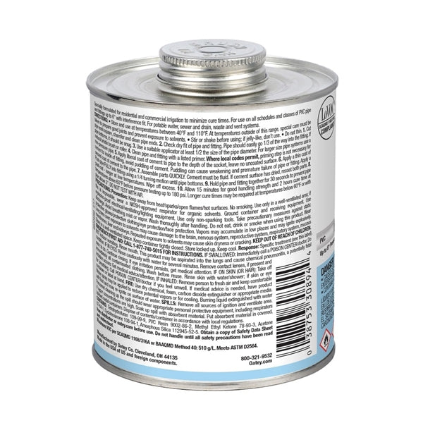 Oatey 30894 Solvent Cement, 32 oz Can, Liquid, Blue