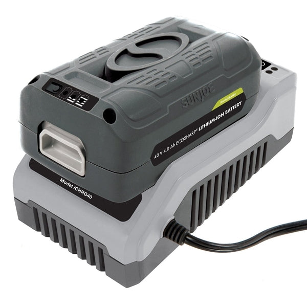 Snow Joe EcoSharp IBAT40 Lithium Battery, 40 V Battery, 4 Ah, Includes: All Snow Joe and Sun Joe Cordless iON Models