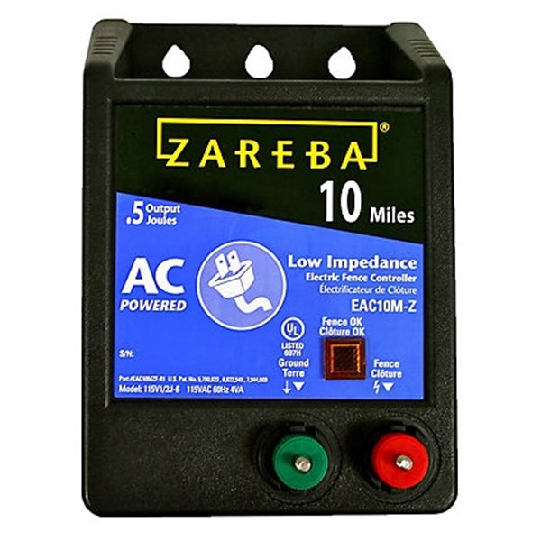 Zareba EAC10M-Z Electric Fence Charger, 0.5 J Output Energy, 115 V