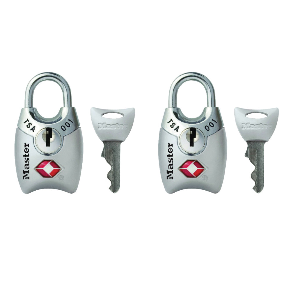 Master Lock 4689T Luggage Lock, Keyed Alike Key, Shrouded Shackle, 1/8 in Dia Shackle, Steel Shackle, Metal Body