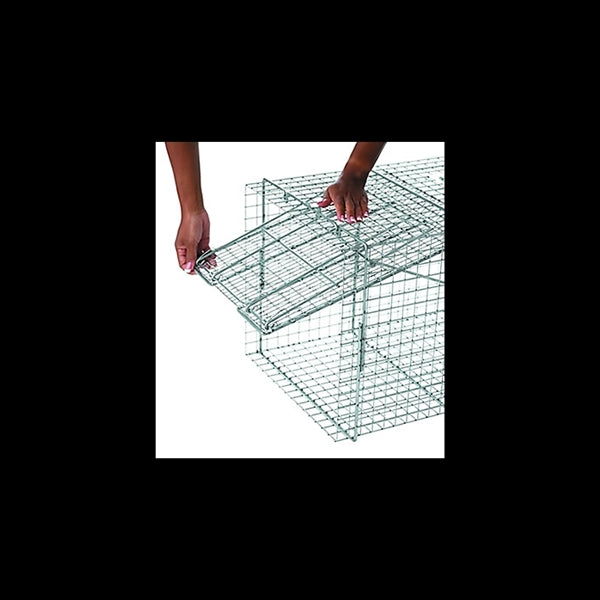 Victor 1081 Animal Trap, 15 in W, 15 in H, Spring-Loaded Door