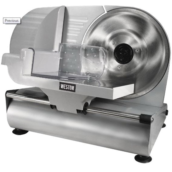 Weston 61-0901-W Electric Meat Slicer, Stainless Steel, Silver