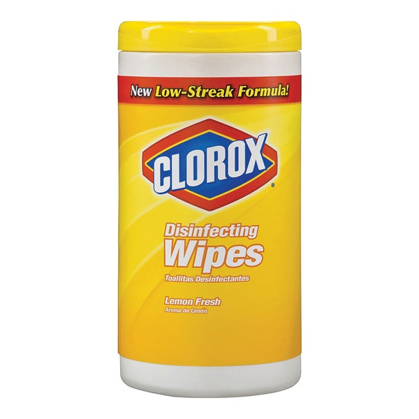 Clorox 01628 Disinfecting Wipes, Can, Liquid, Citrus, White