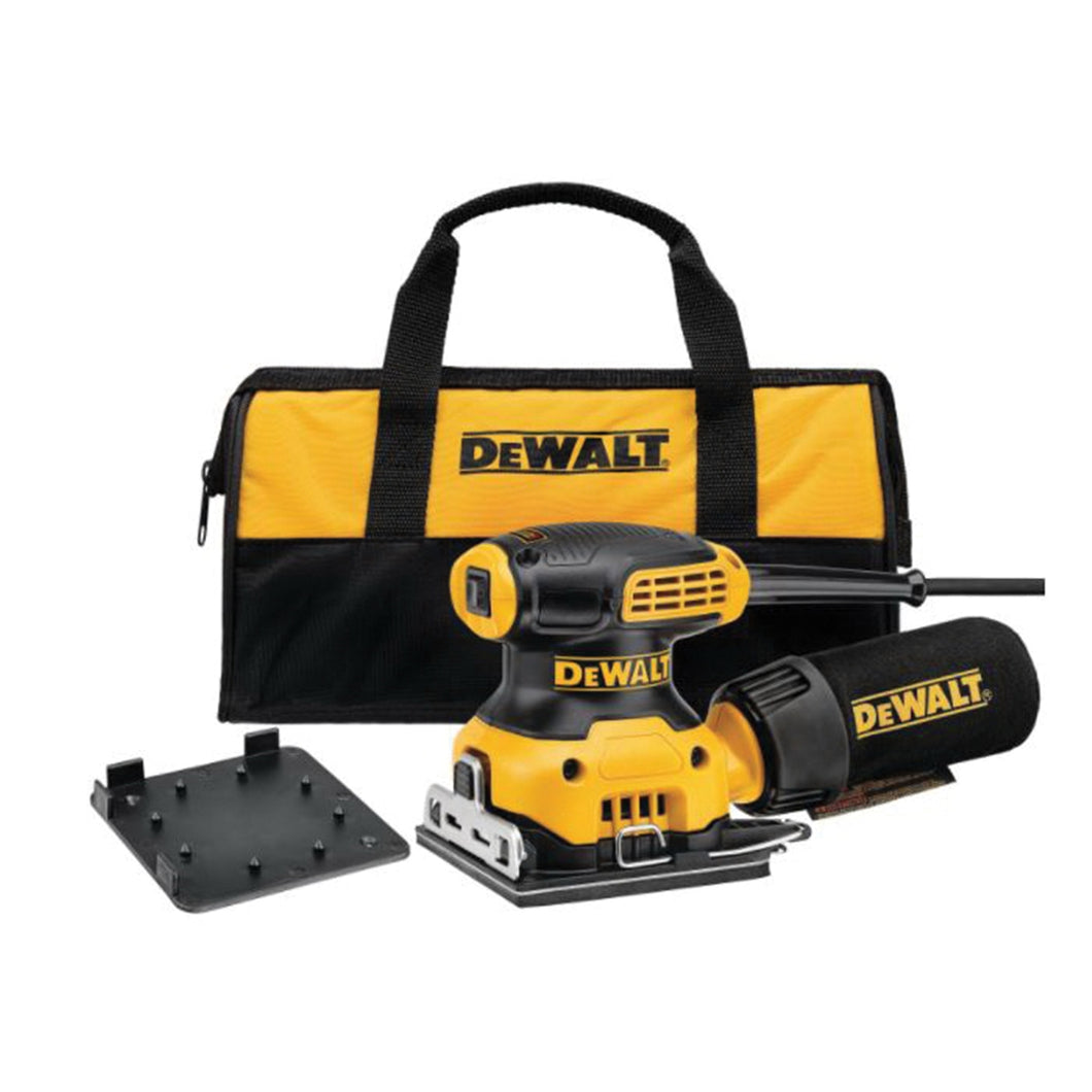 DeWALT DWE6411K/D26441K Corded 1/4 Sheet Palm Grip Sander Kit (Includes Carrying Bag)