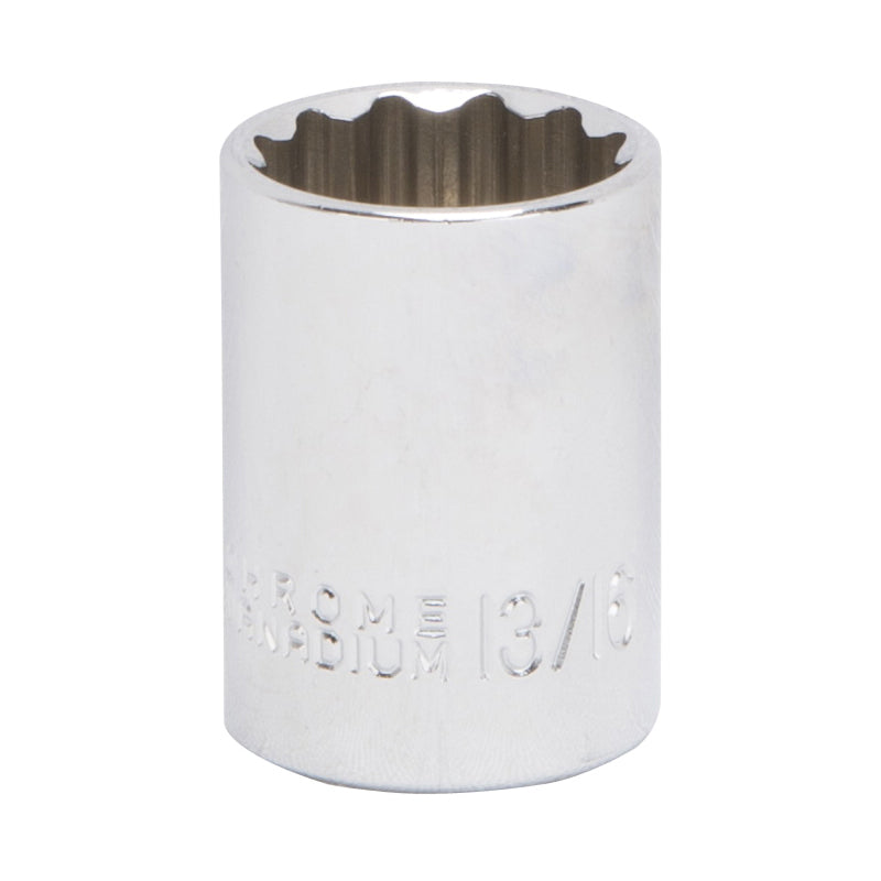 Vulcan MT6517437 Drive Socket, 13/16 in Socket, 1/2 in Drive, 12-Point, Chrome Vanadium Steel, Chrome