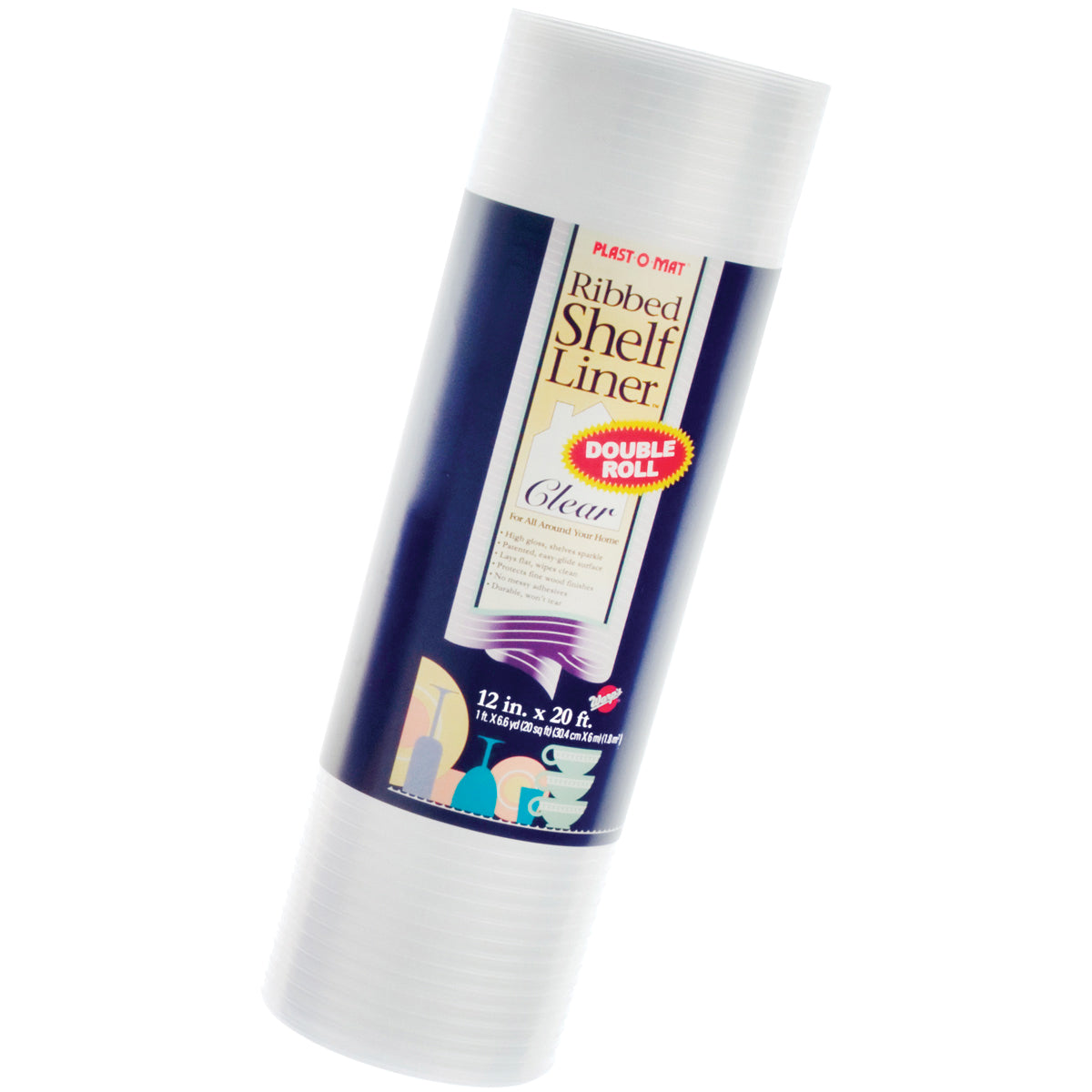 Warp&#39;s PM120-C Shelf Liner, 20 ft L, 12 in W, 4 mil Thick, Plastic, Clear