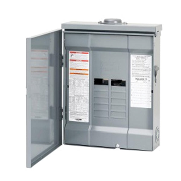 Square D Homeline HOM816L125PRB Load Center, 125 A, 8 -Space, 16 -Circuit, Main Lug, NEMA 3R Enclosure, Gray