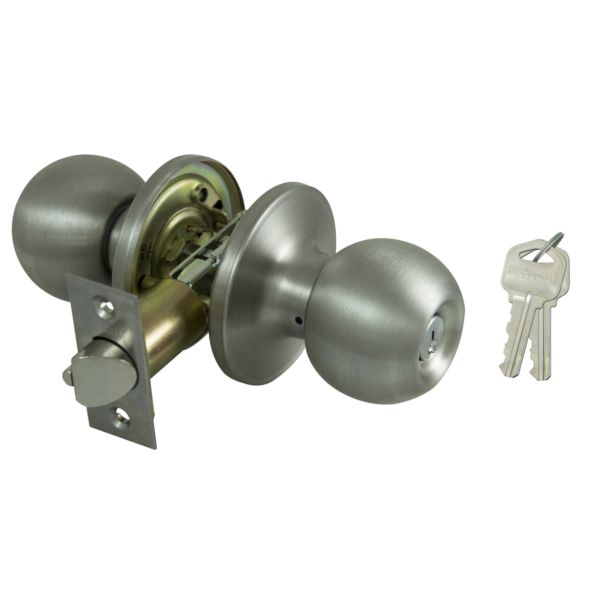 ProSource T3600V-PS Tubular Entry Knob Set, Stainless Steel