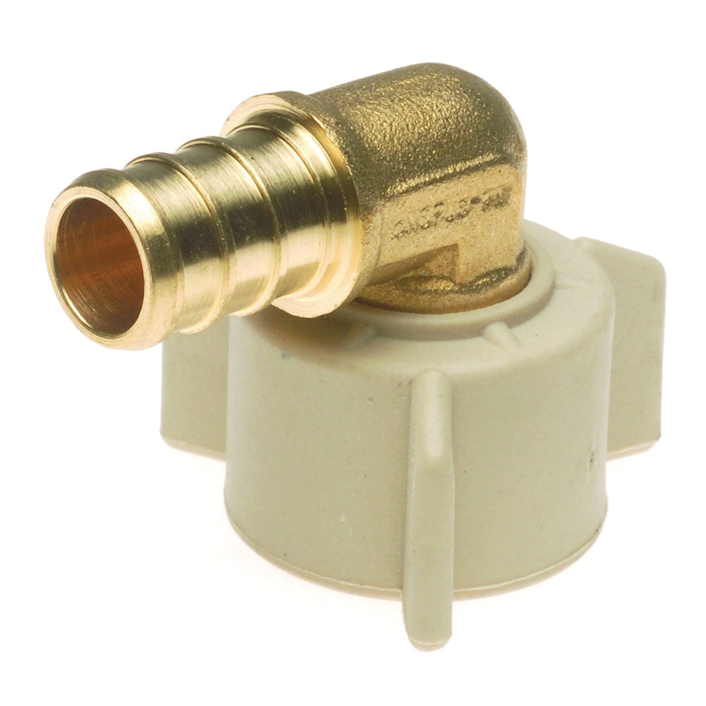 Apollo Valves APXFAE1212 Swivel Pipe Elbow, 1/2 in, FPT, 90 deg Angle, Brass