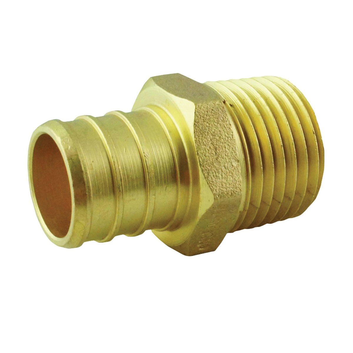 Apollo Valves APXMA1234 Pipe Adapter, 3/4 x 1/2 in, PEX x MPT, Brass, 200 psi Pressure
