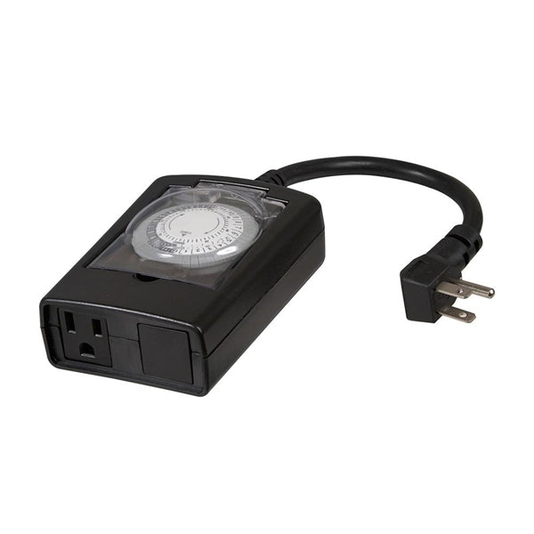 Westek TM11DOLB Mechanical Timer, 15 A, 125 V, 1875 W, 1 -Outlet, 48 On/Off Cycles Per Day Cycle, Black